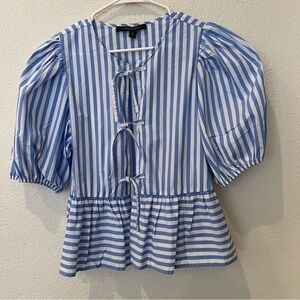 Blue Striped Women's Top